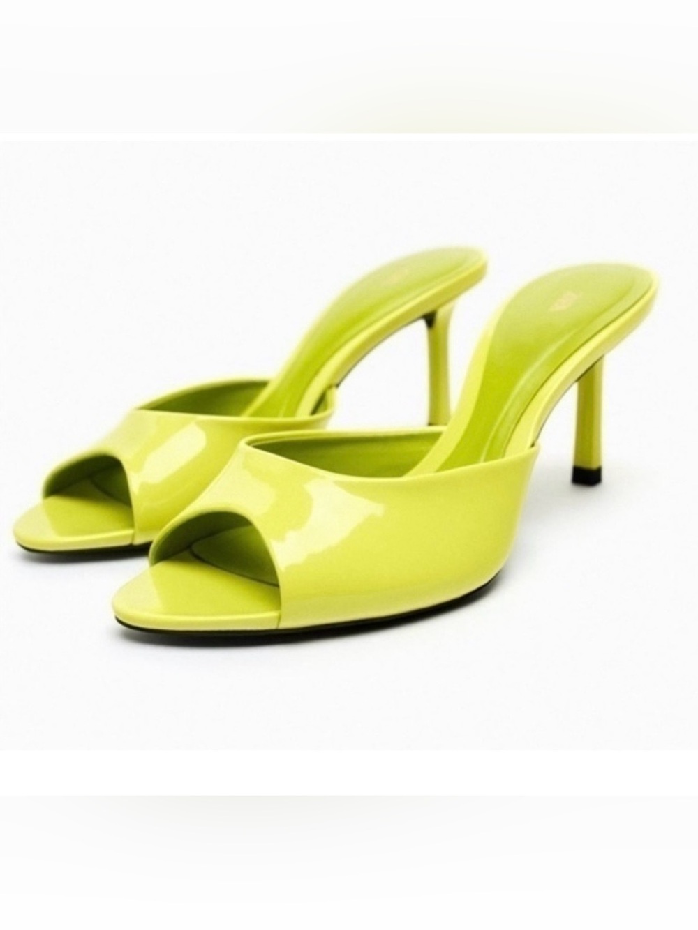 Zara Lime Green Chartreuse Heels Size 9